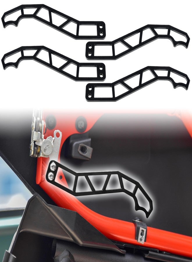 UTVSXPERT Door Handle Latches for Can-Am Maverick X3 X DS RS Turbo R Max 4 Door 2017-2025 Models Accessories, 4 PCS Black Powder Coating Door Handles for X3 - Image 1